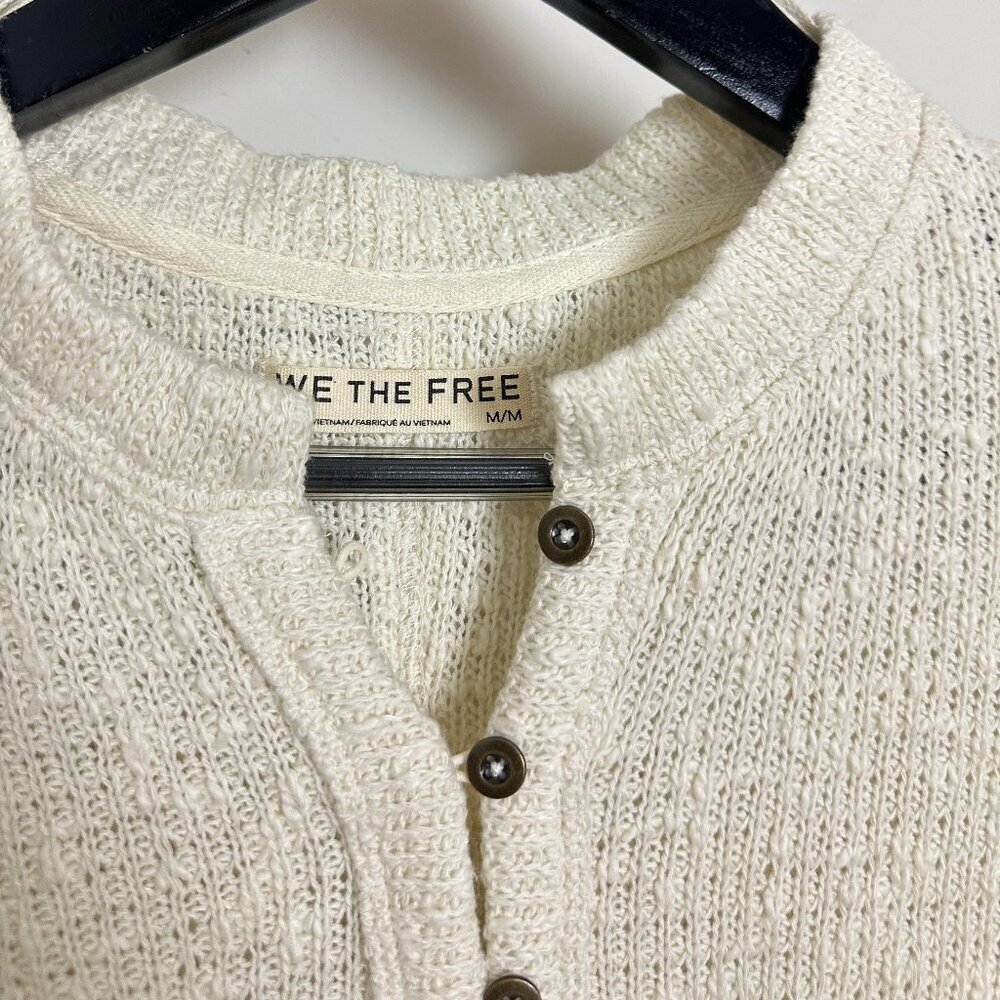 FREE PEOPLE It's On Rib Cardigan in Ivory Size Medium - Picture 4 of 8